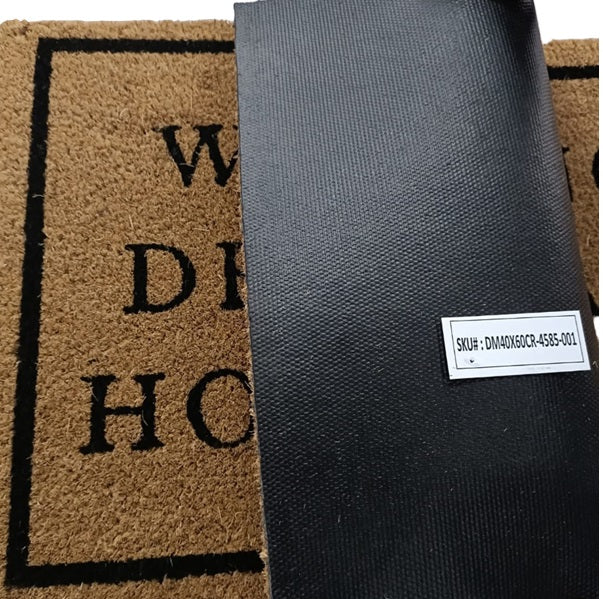 Doormat 60cm x 40cm - 'My House My WiFi My Rules' - Absorbent Coir Mat for Indoor/Outdoor-1