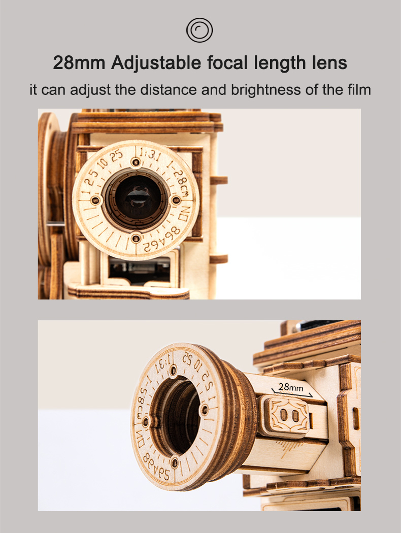 ROKR LK601 Vitascope Mechanical Movie Projector 3D Wooden Puzzle Gift