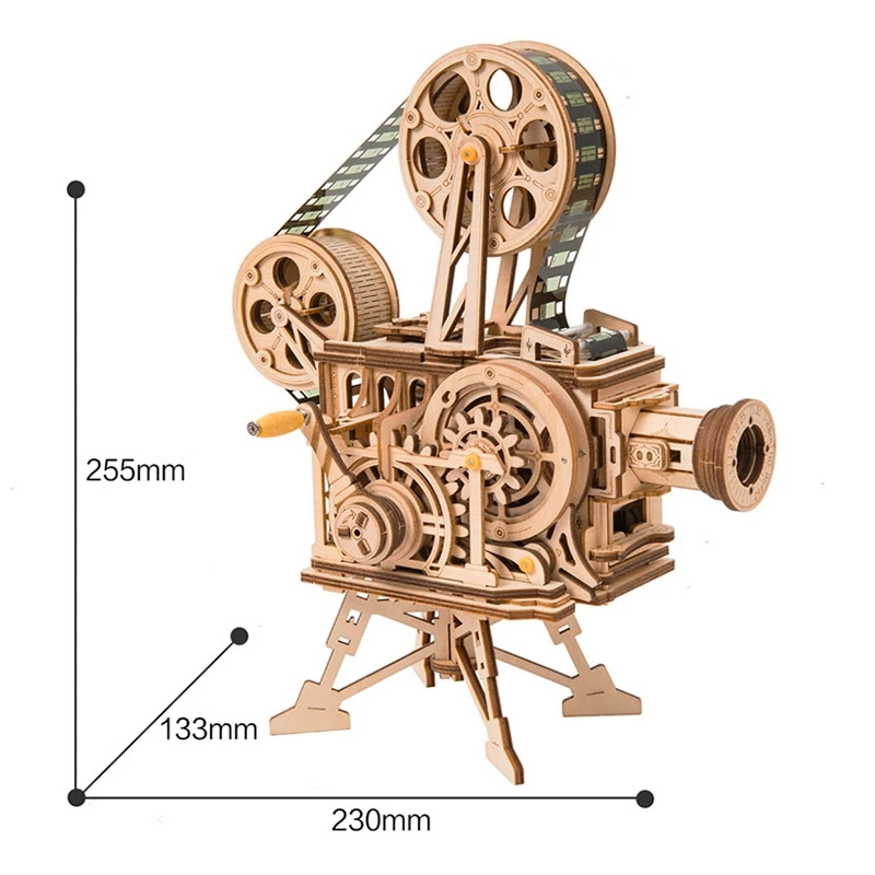ROKR LK601 Vitascope Mechanical Movie Projector 3D Wooden Puzzle Gift