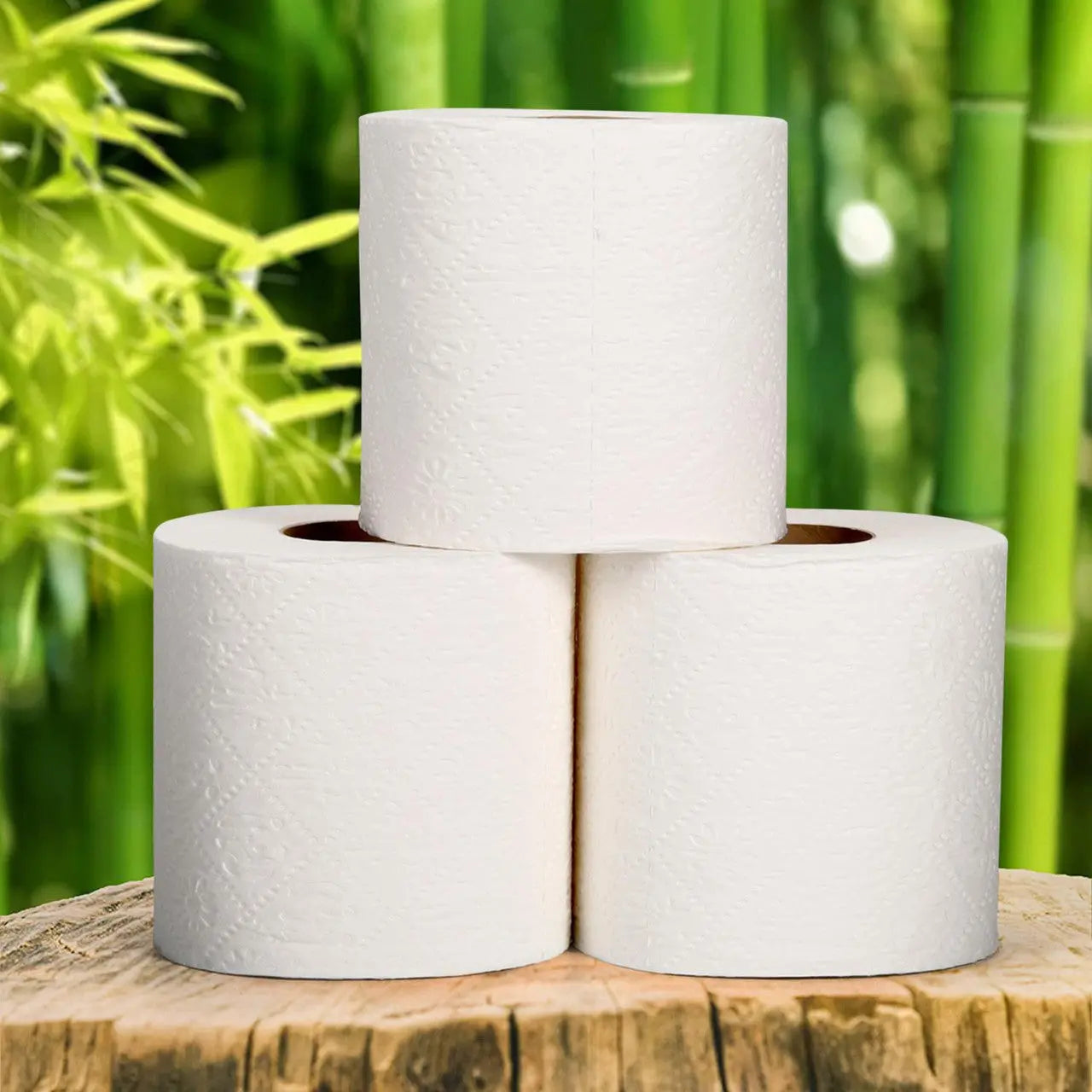 Bamboo Toilet Rolls - 3-Ply, Pack of 45, 9000 Sheets