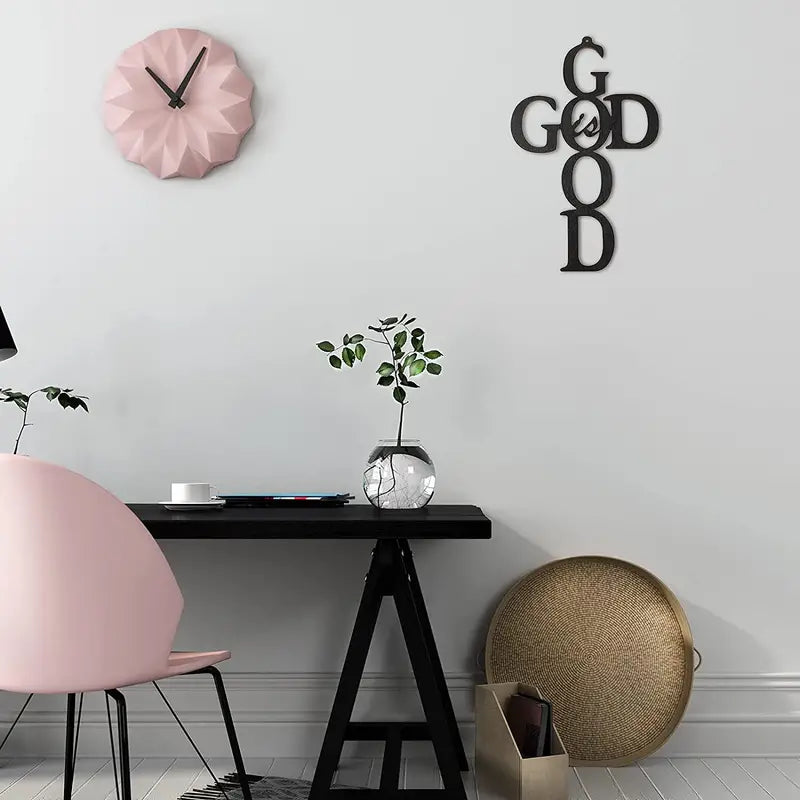 'God is Good' Faithful Cross Metal Art - Divine Reminder