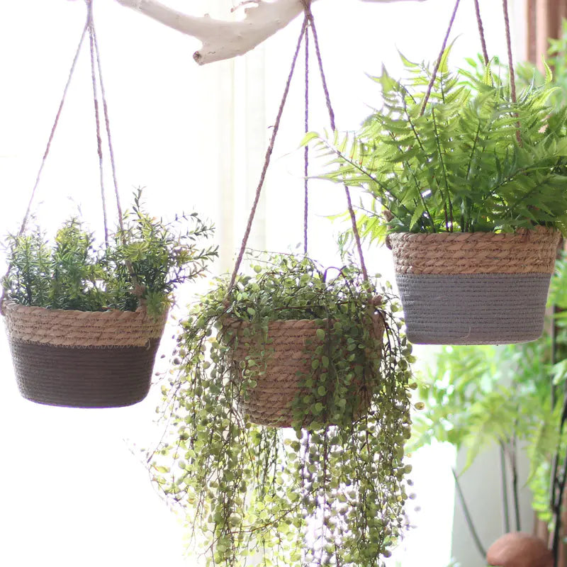 Woven Hanging Basket for Indoor Plant Decoration