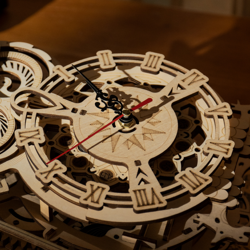 ROKR LK503 Ornamental Owl Clock 3D Wooden Puzzle Gift