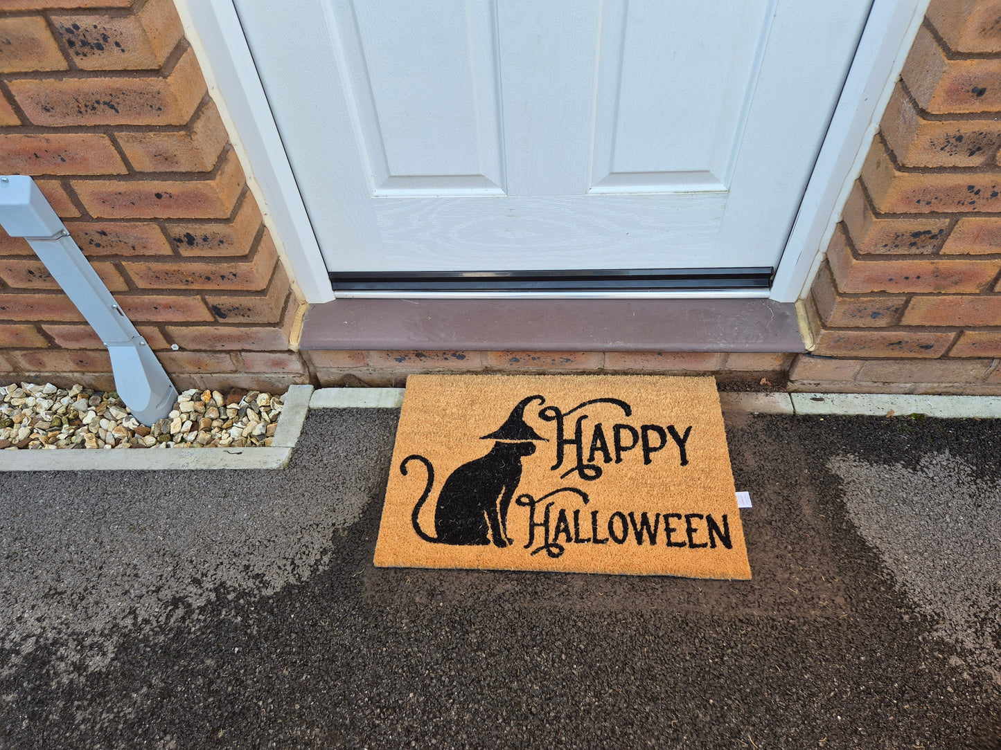 Doormat 60cm x 40cm - 'Happy Halloween' - Absorbent Coir Mat for Indoor/Outdoor-1