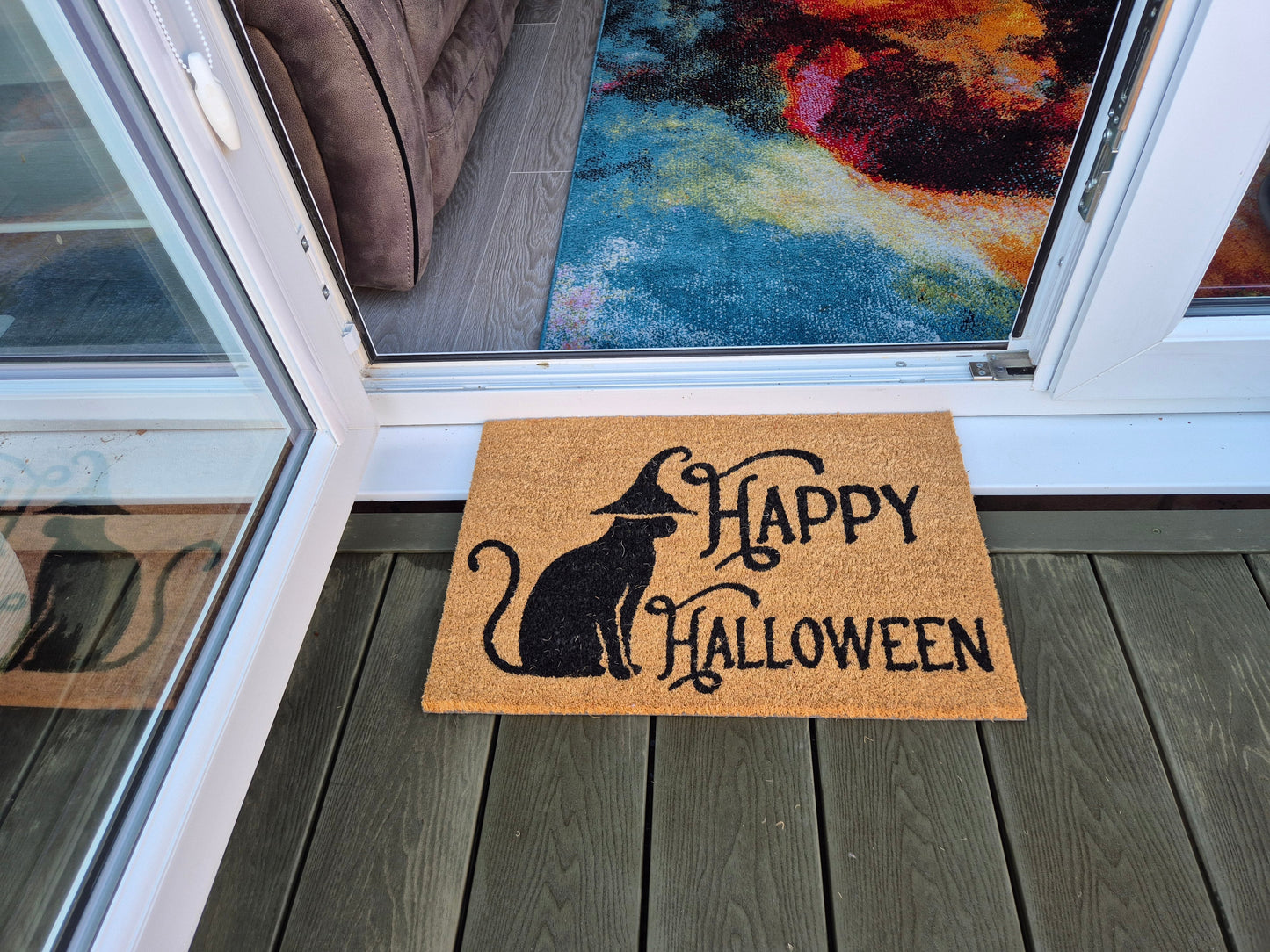 Doormat 60cm x 40cm - 'Happy Halloween' - Absorbent Coir Mat for Indoor/Outdoor-3