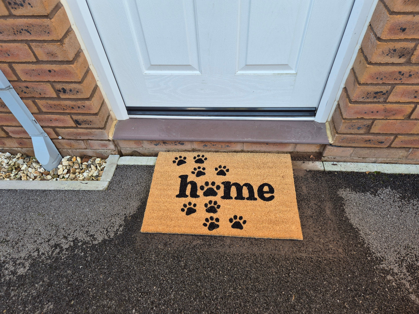 Doormat 60cm x 40cm - 'Home' (Paws) - Absorbent Coir Mat for Indoor/Outdoor-3