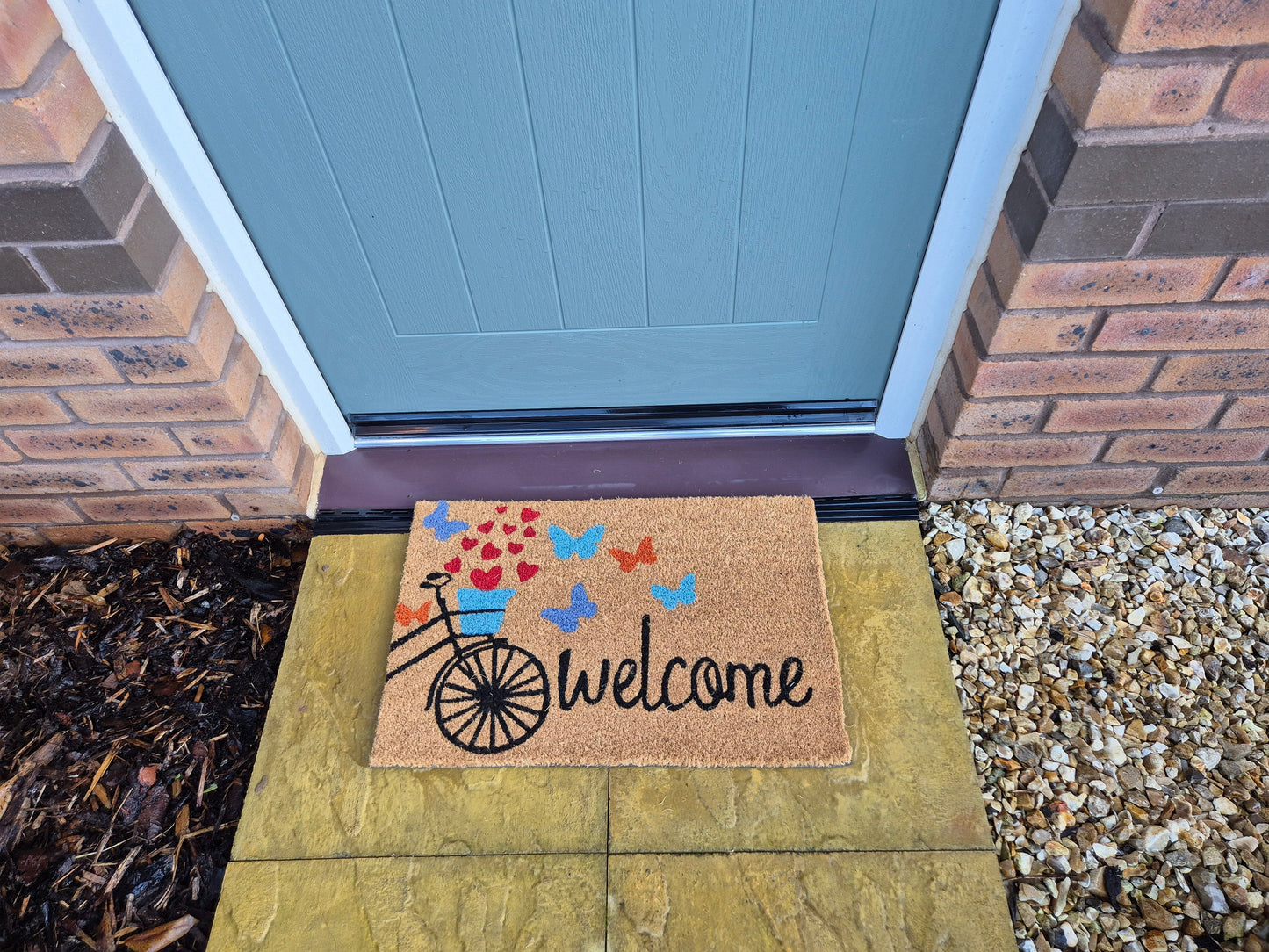 Doormat 60cm x 40cm - 'Welcome' (Bike) - Absorbent Coir Mat for Indoor/Outdoor-3