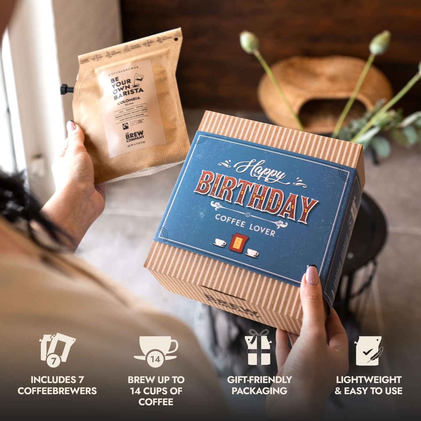 Eco-friendly Happy Birthday Specialty Coffee Gift Box