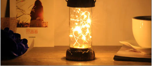 Retro Chic Bedroom Pendant - Vibrant Table Lamp
