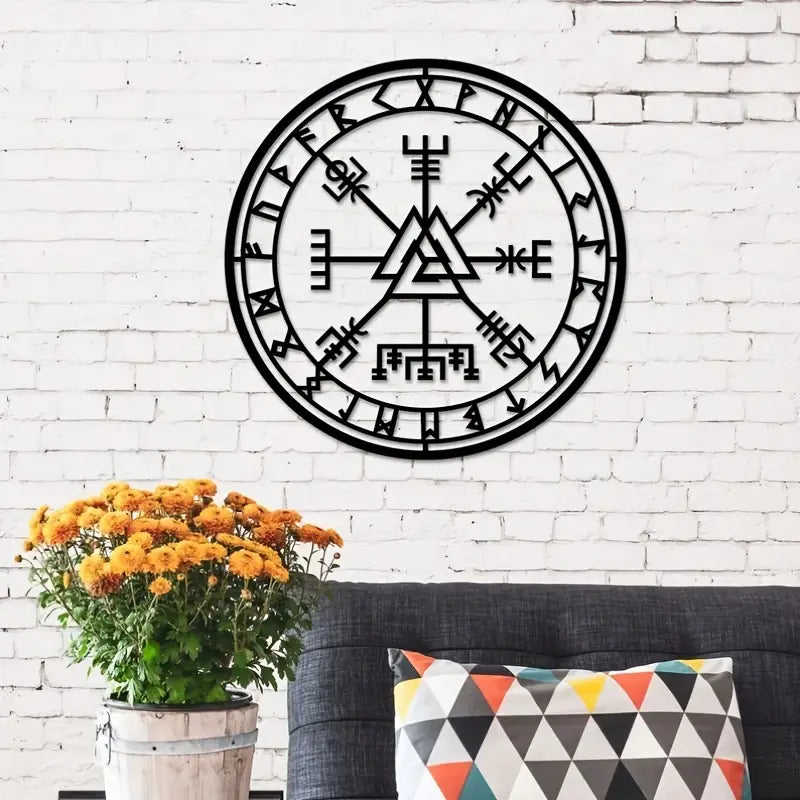 2-Piece Nordic Compass Metal Wall Décor