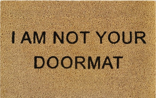 Doormat 60cm x 40cm - 'I Am Not Your Doormat' - Absorbent Coir Mat for Indoor/Outdoor-0