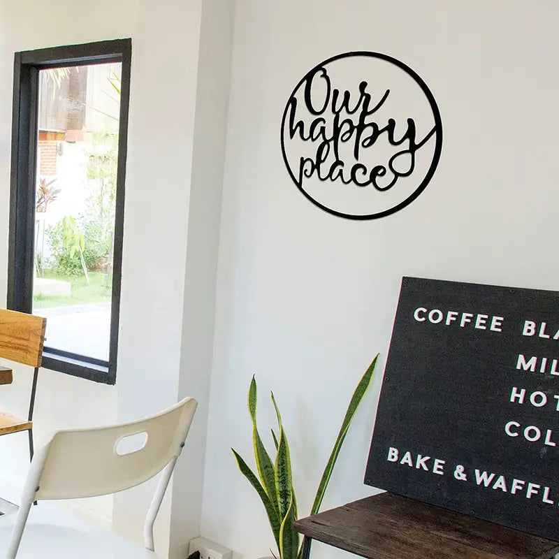 'Our Happy Place' Metal Wall Art