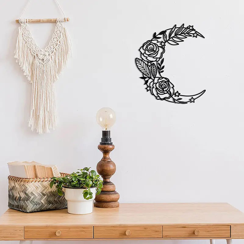 Lunar Cycle Metal Wall Décor