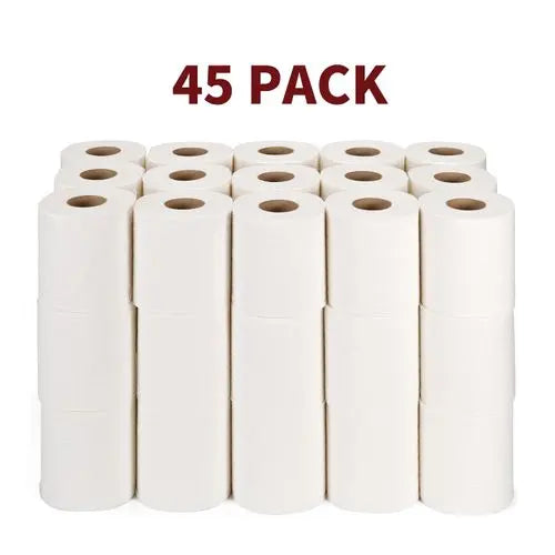 Bamboo Toilet Rolls - 3-Ply, Pack of 45, 9000 Sheets