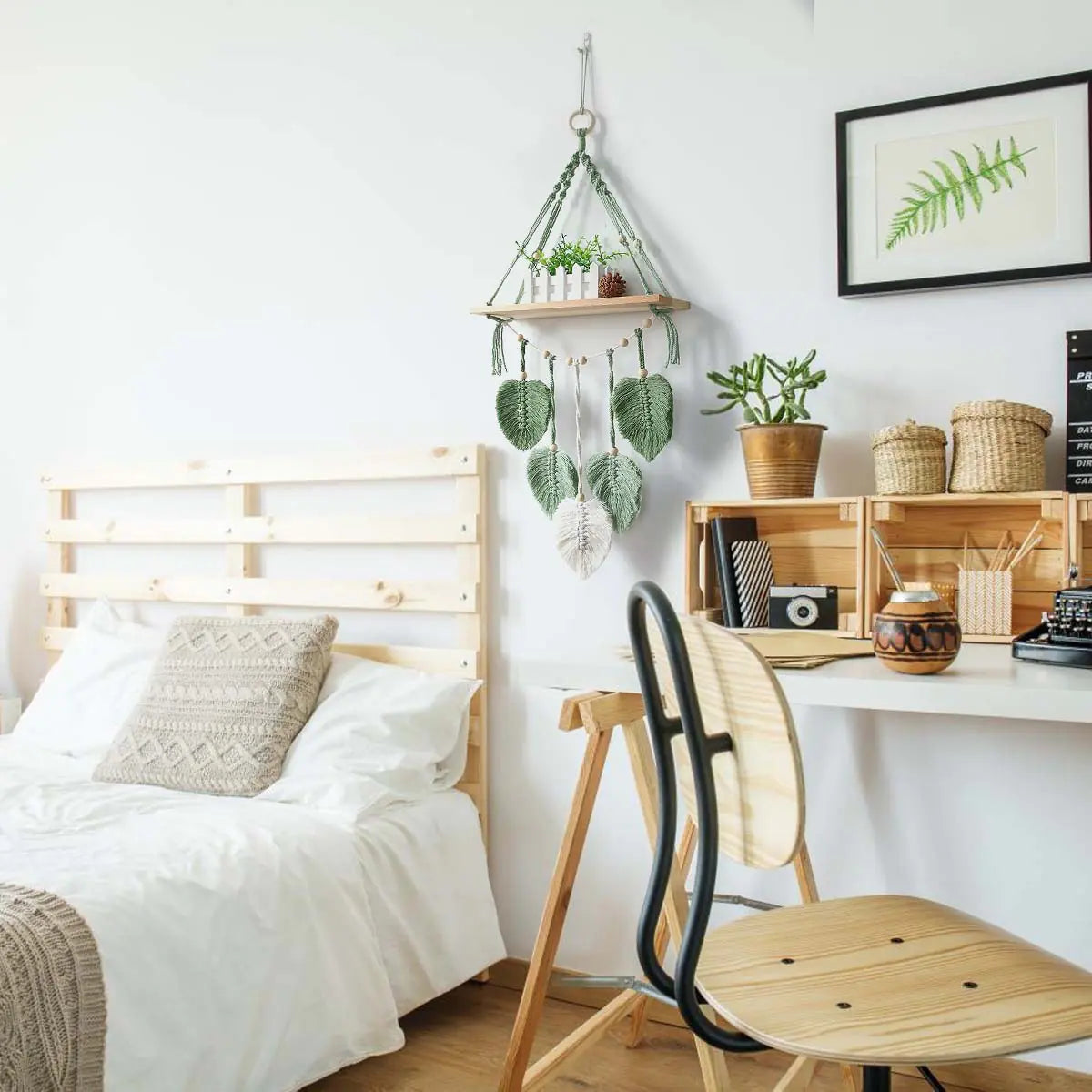 Nordic Wall Décor Handmade Woven Tapestry Shelf