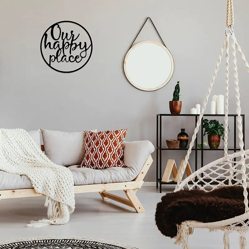 'Our Happy Place' Metal Wall Art