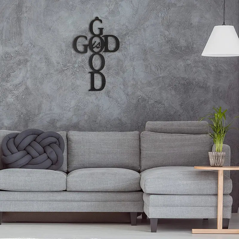 'God is Good' Faithful Cross Metal Art - Divine Reminder