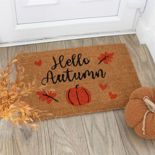 Natural Hello Autumn Doormat-4
