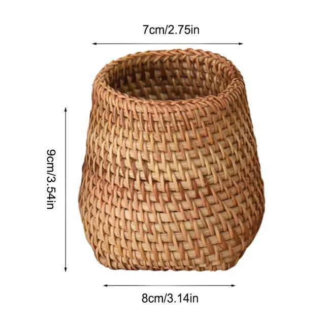 Handmade Rattan Storage Boxes for Cosmetics and Décor