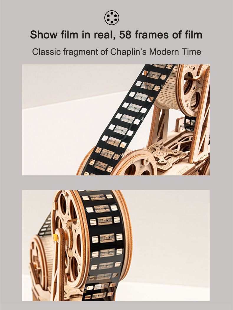 ROKR LK601 Vitascope Mechanical Movie Projector 3D Wooden Puzzle Gift