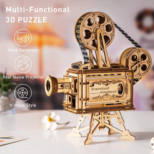ROKR LK601 Vitascope Mechanical Movie Projector 3D Wooden Puzzle Gift