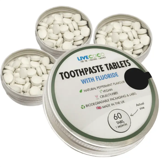 Toothpaste Tablets - Fresh Peppermint (with Fluoride)