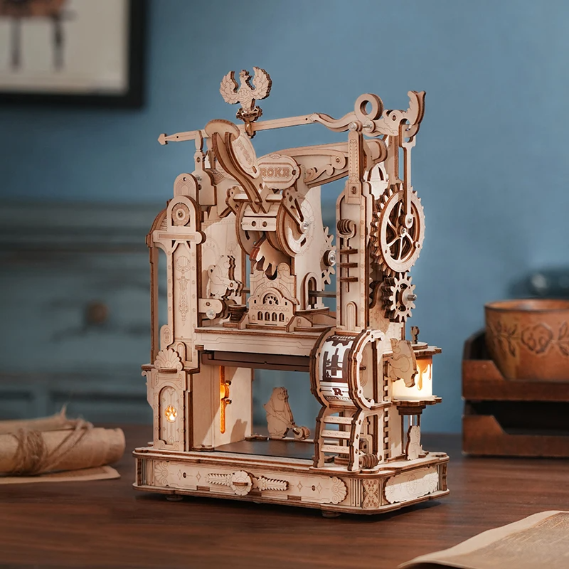 ROKR LK602 Model Printing Press 3D Wooden Puzzle Teen Gift