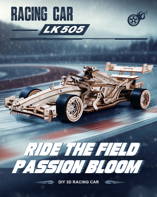 ROKR LK505 Racing Car 3D Wooden Puzzle Gift
