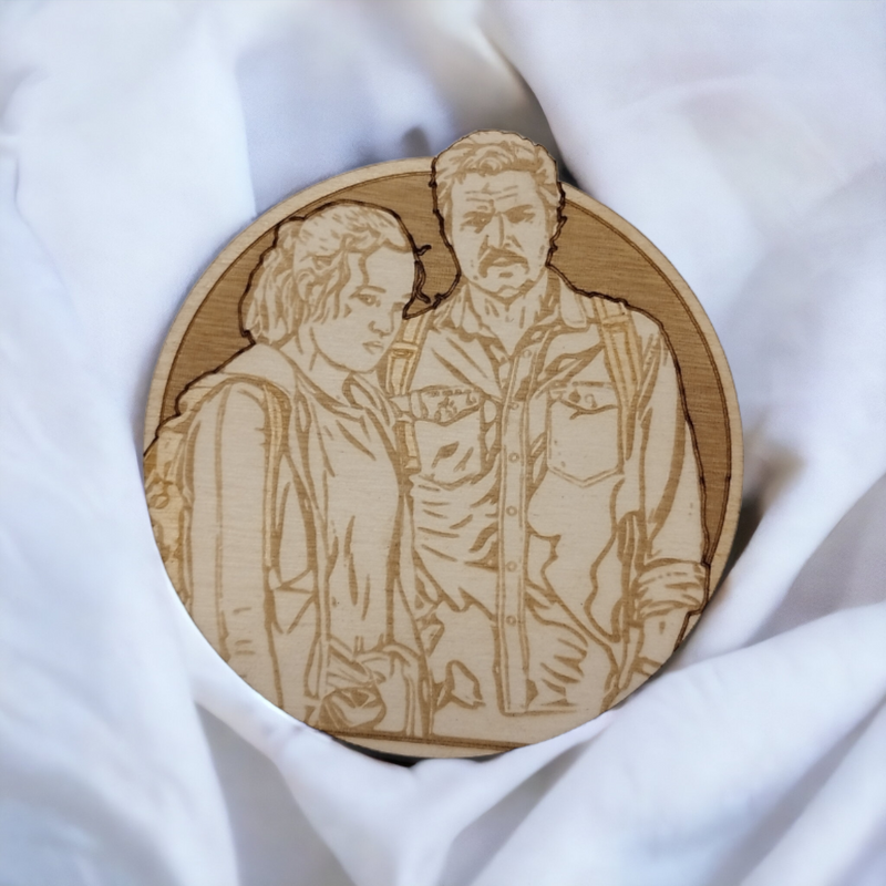 Set of 6 The Last of Us Wooden Coasters - Handmade Gift - Housewarming - Wood Kitchenware-3