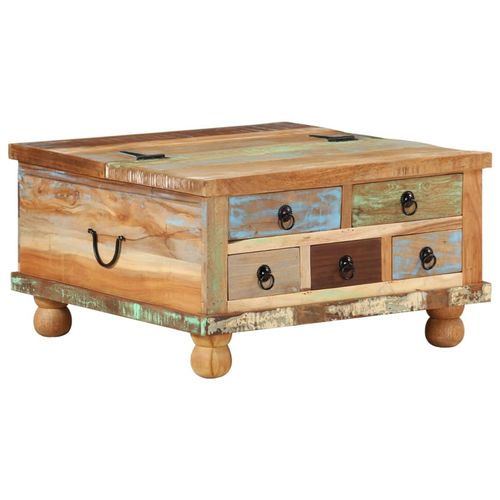 Coffee Table 70x70x38 cm Reclaimed Wood