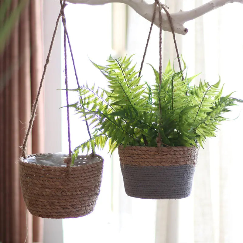 Woven Hanging Basket for Indoor Plant Decoration