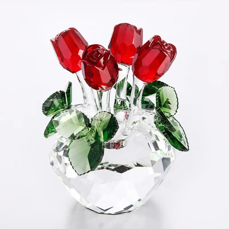 EcoGoss™ Crystal Budding Red Roses Bowl