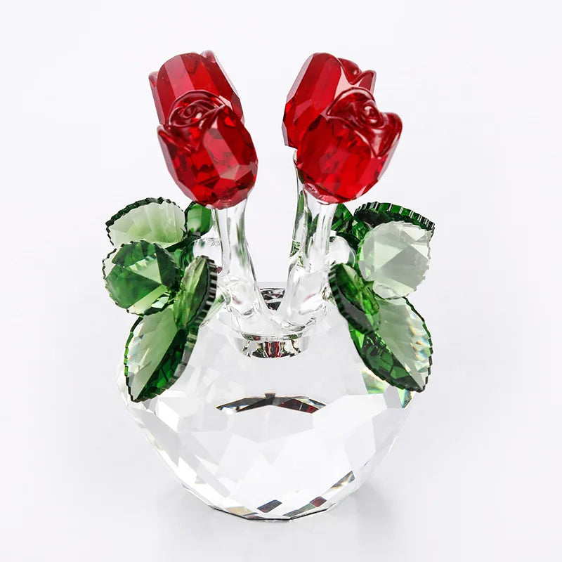 EcoGoss™ Crystal Budding Red Roses Bowl