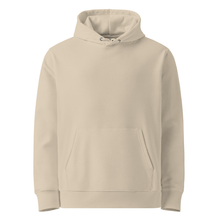 ‘Go Adventurous or Go Home’ Unisex Organic Cotton Hoodie – Mountain Grassland Design