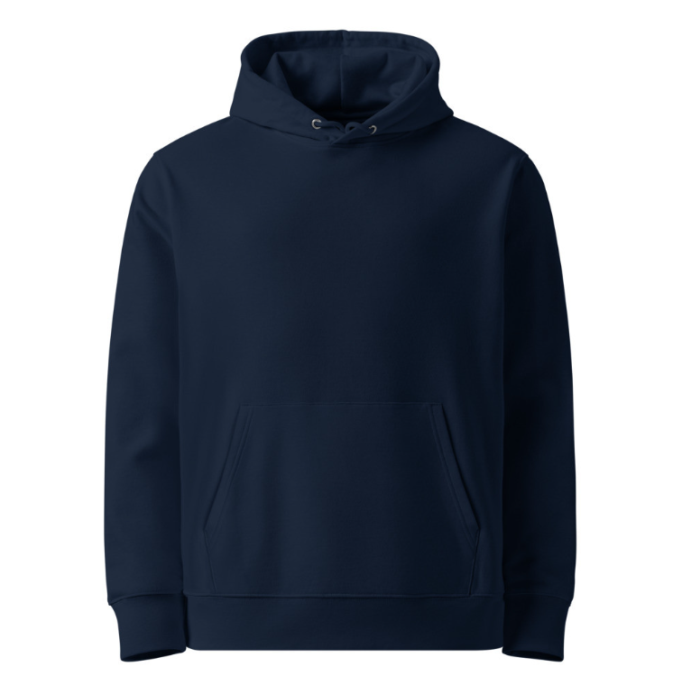 ‘Go Adventurous or Go Home’ Unisex Organic Cotton Hoodie – Mountain Grassland Design