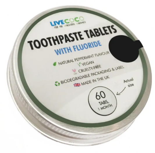 Toothpaste Tablets - Fresh Peppermint (with Fluoride)