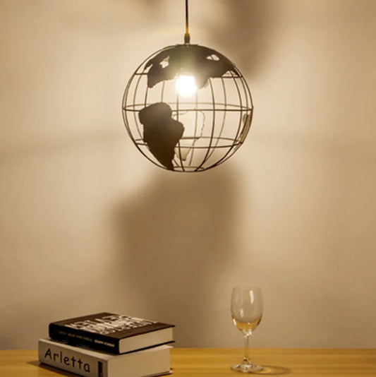 Rustic Globe Pendant Dining Light
