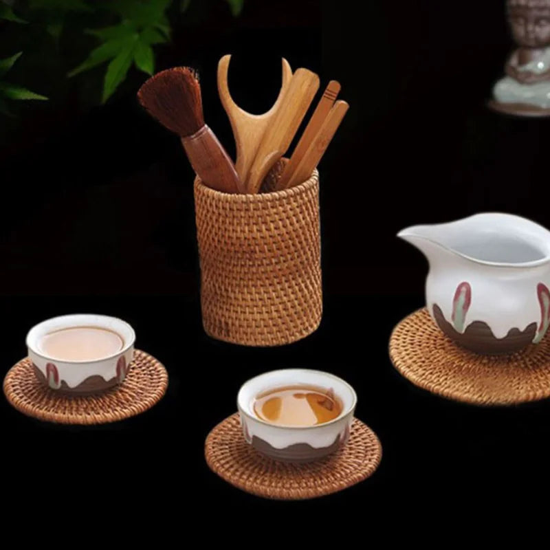 Handmade Rattan Storage Boxes for Cosmetics and Décor
