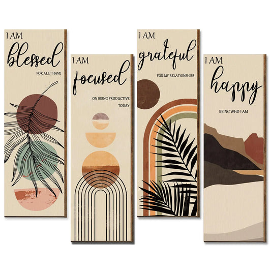 Boho Inspirational Art Set - 4 Minimalist Prints