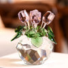 EcoGoss™ Crystal Budding Red Roses Bowl