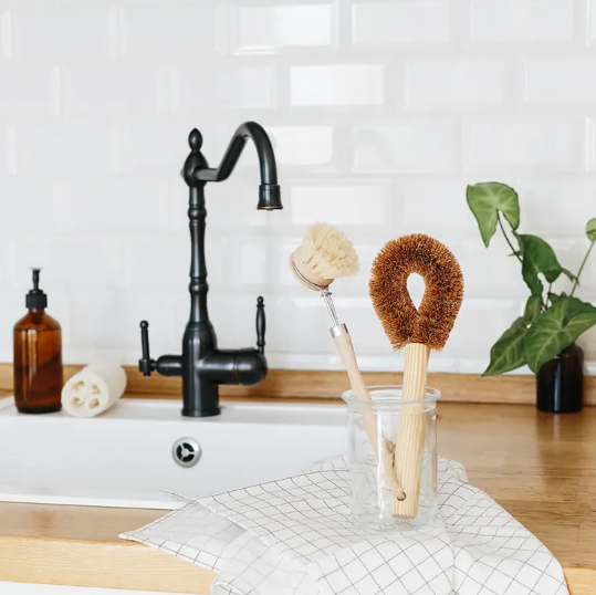 Natural Washing Up Brushes - 6-Piece Starter Set