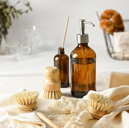 Natural Washing Up Brushes - 6-Piece Starter Set
