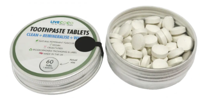 Remineralising and Whitening Toothpaste Tablets - Peppermint - Buy 6, Get 2 Free
