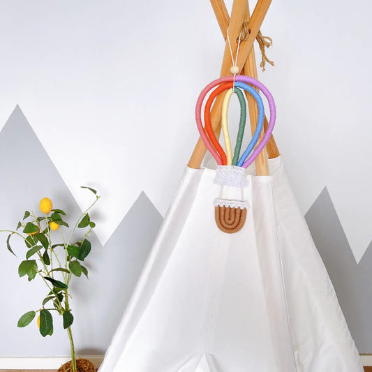 Scandinavian Woven Hot Air Balloon Wall Ornament
