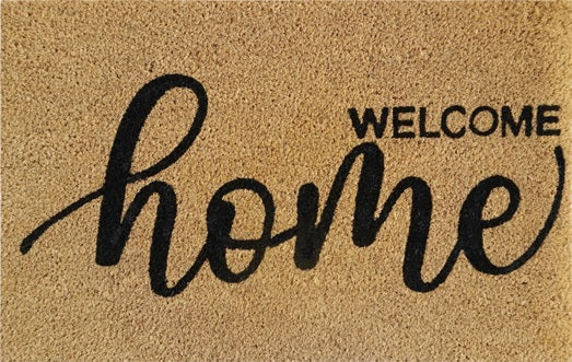 Doormat 60cm x 40cm - 'Welcome Home' - Absorbent Coir Mat for Indoor/Outdoor-0