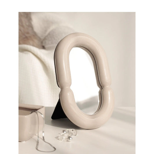 Chic Ceramic Desktop Mirror
