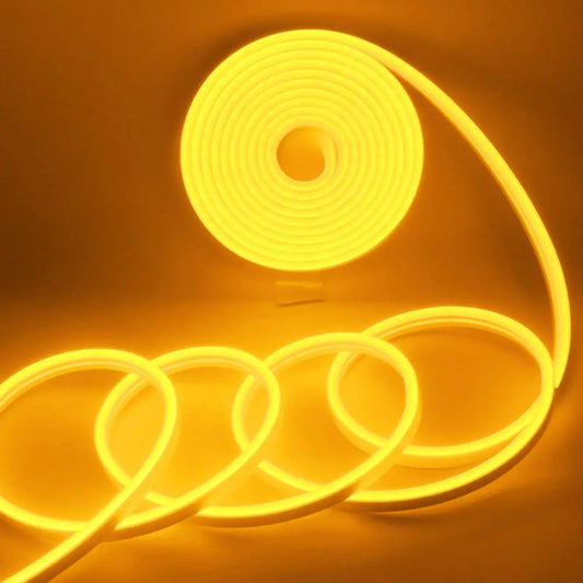 BrightFlex 12V LED Neon Rope Lights - 16.4ft Waterproof Silicone for Outdoor and Indoor Use