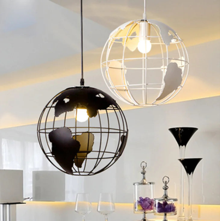 Rustic Globe Pendant Dining Light