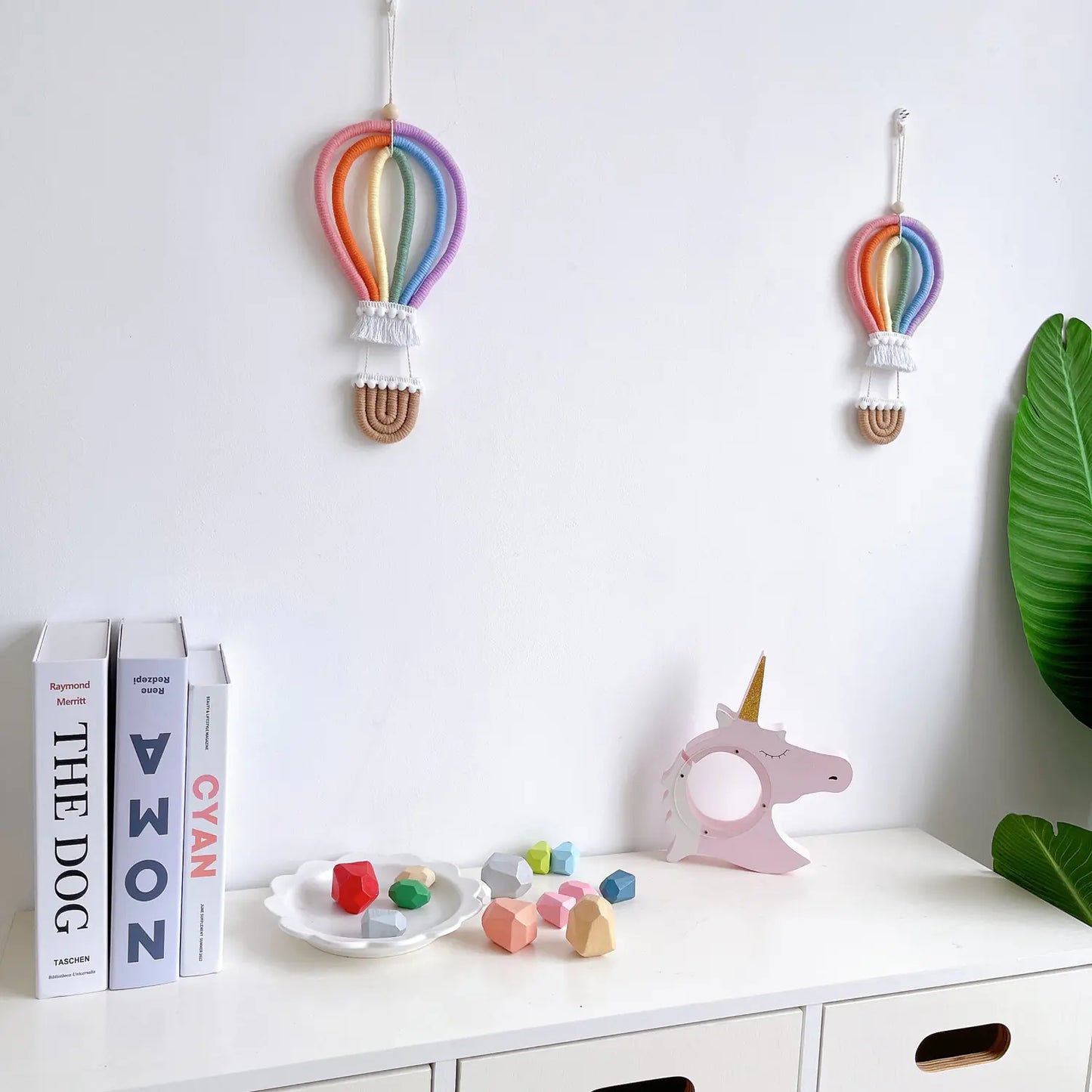 Scandinavian Woven Hot Air Balloon Wall Ornament